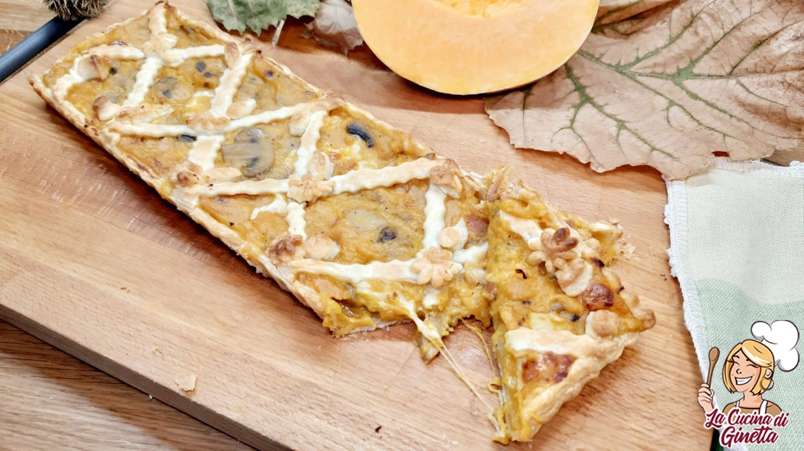 CROSTATA CON ZUCCA FUNGHI SPECK E SCAMORZA