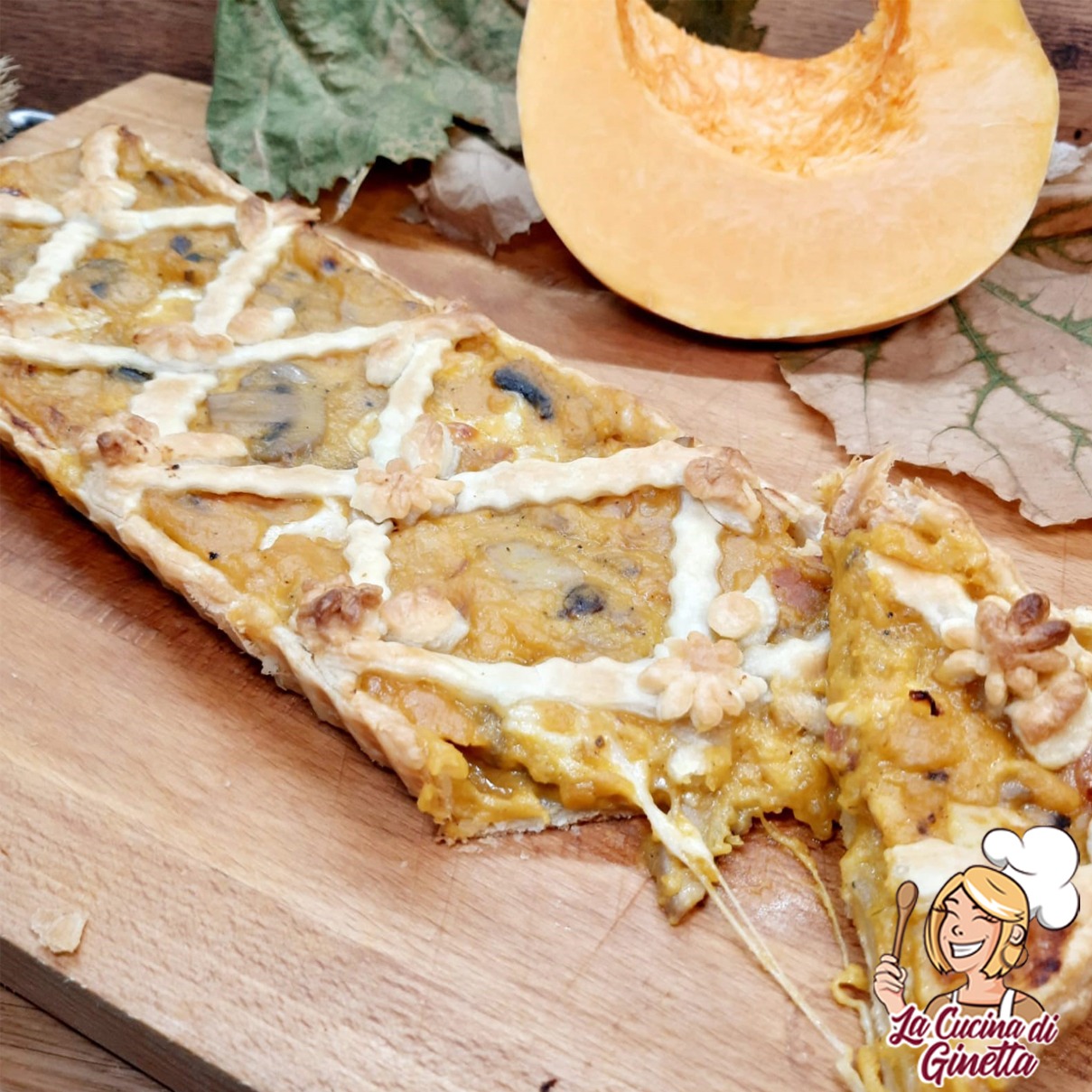 CROSTATA CON ZUCCA FUNGHI SPECK E SCAMORZA