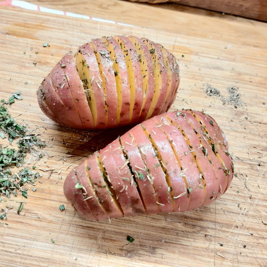 patate hasselback farcite