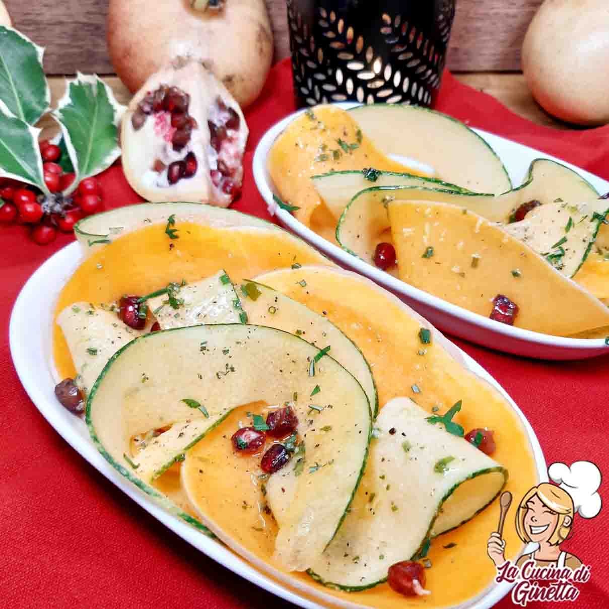 carpaccio di zucca con salsina agrodolce