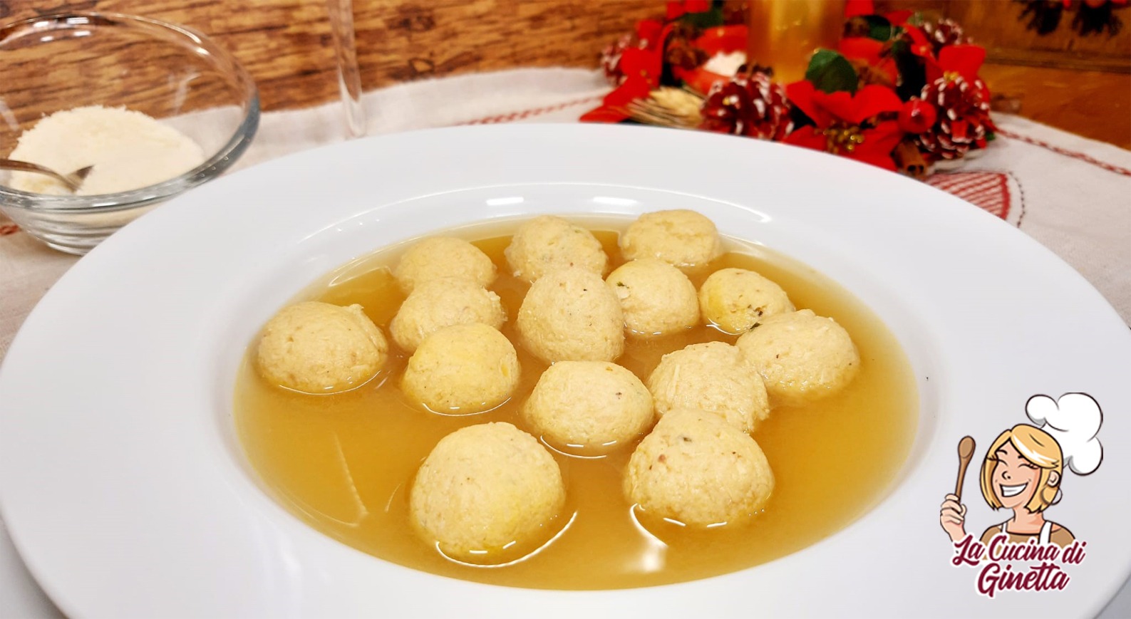 polpettine di cappone in brodo