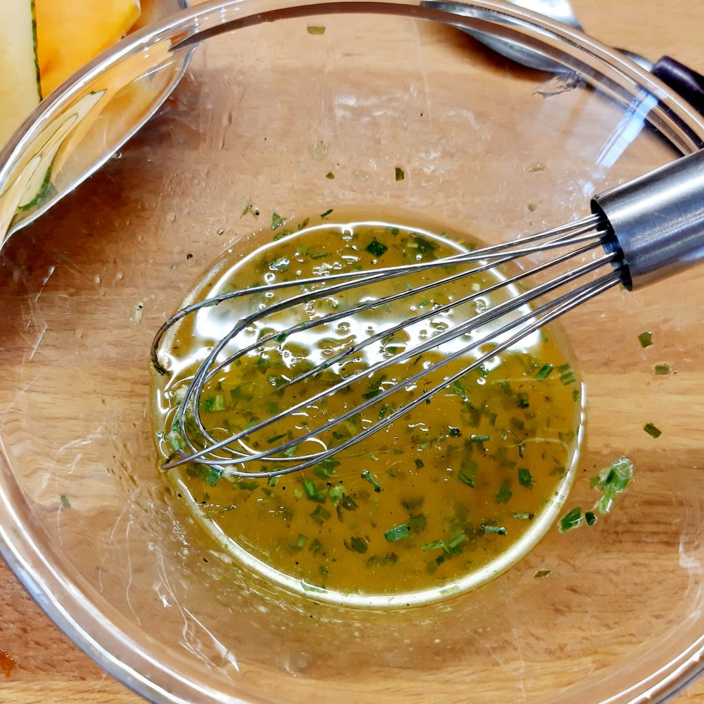 carpaccio di zucca con salsina agrodolce