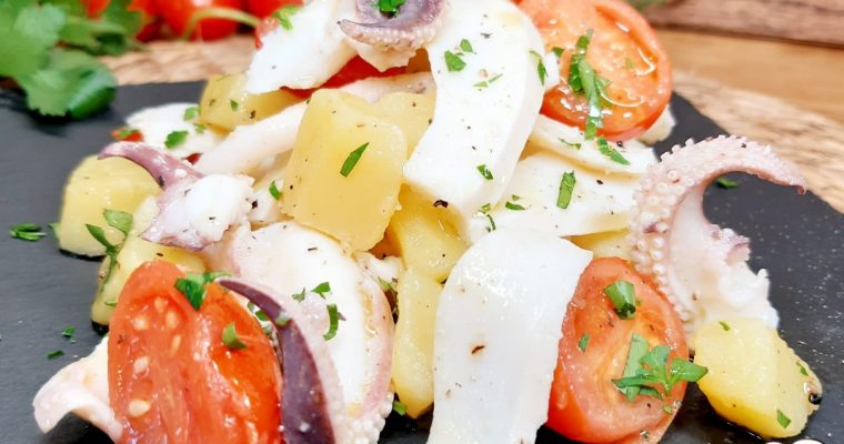 INSALATA DI SEPPIA CON PATATE E POMODORINI