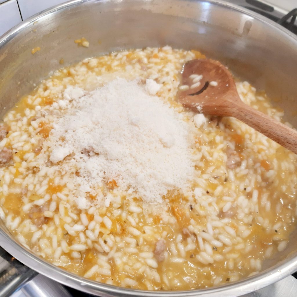 risotto al ragù di zucca e salsiccia