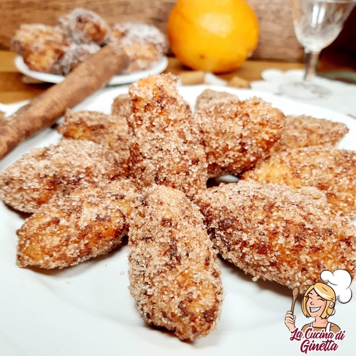 frittelle di riso con zucchero e cannella