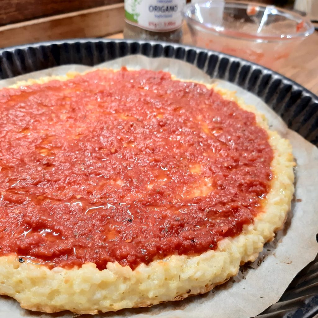 pizza di riso alla margherita