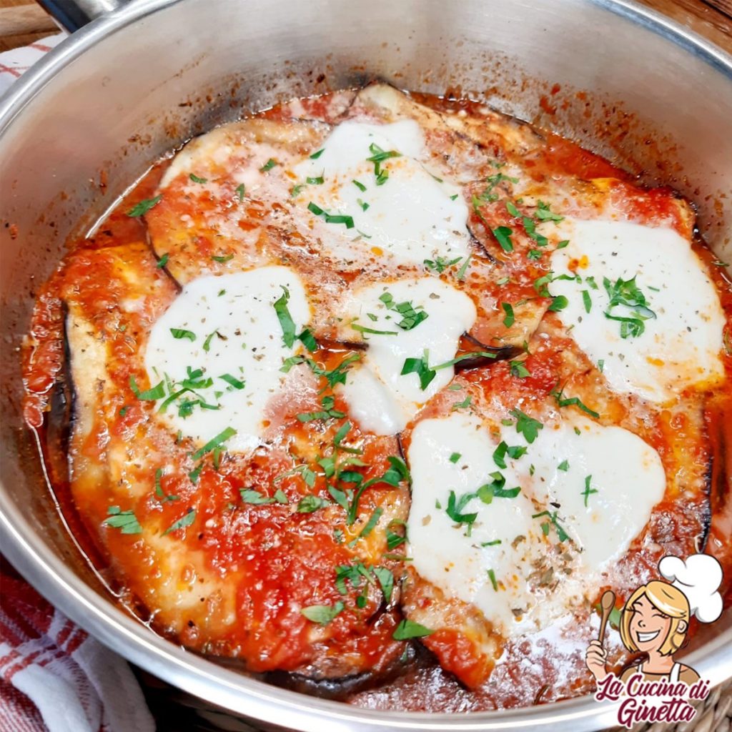 melanzane alla pizzaiola con mozzarella