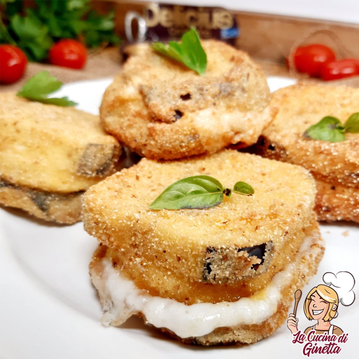 carrozze di melanzane con mozzarella e acciughe