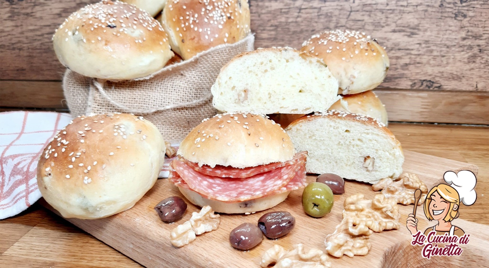 panini con noci e olive