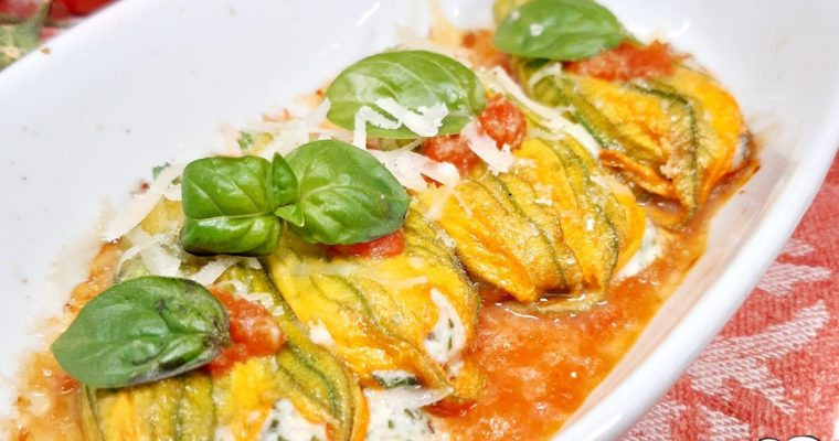 FIORI DI ZUCCA RIPIENI AL FORNO