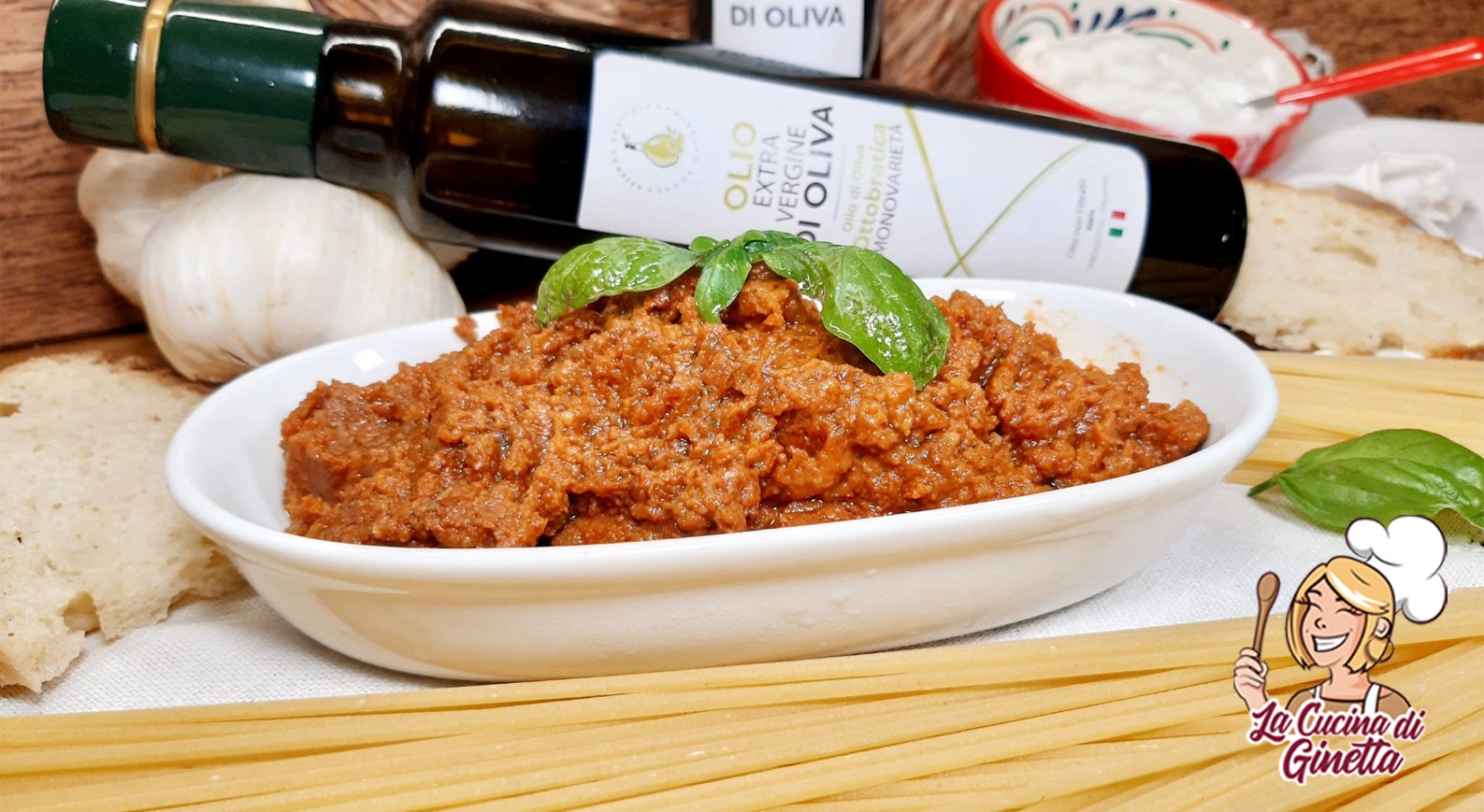 pesto con pomodorini ciliegini secchi