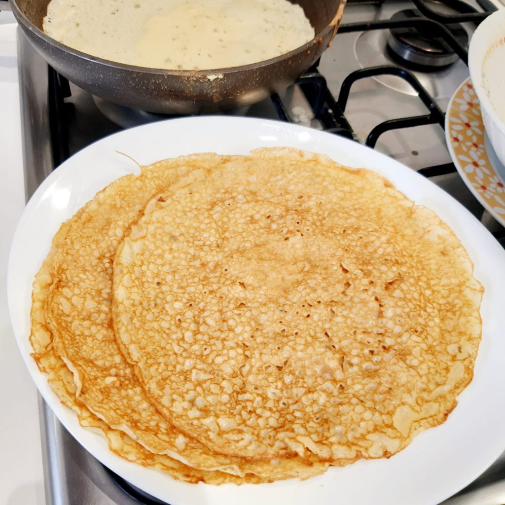 crepes con farina di ceci farcite