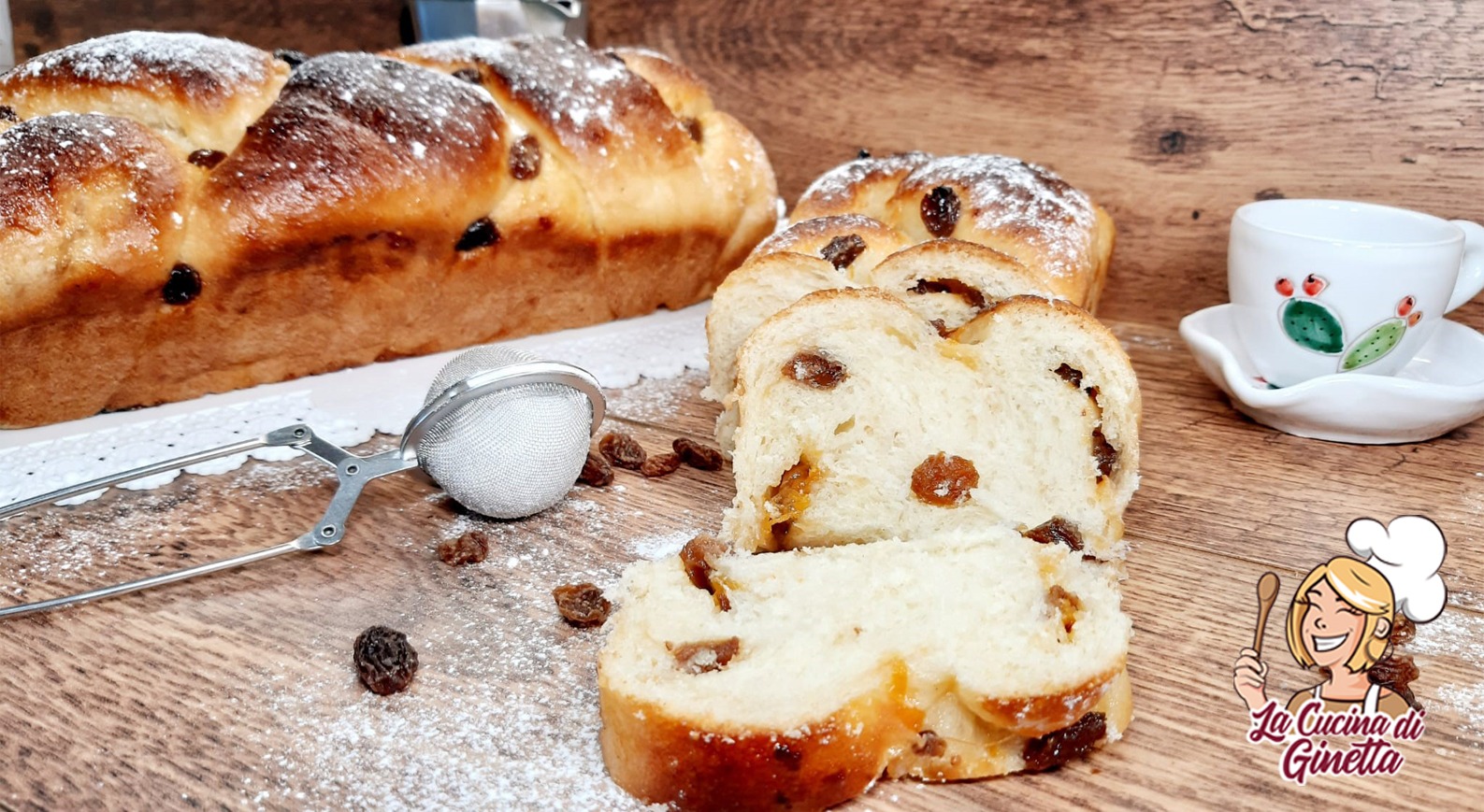 brioche all'olio con marmellata e uvetta