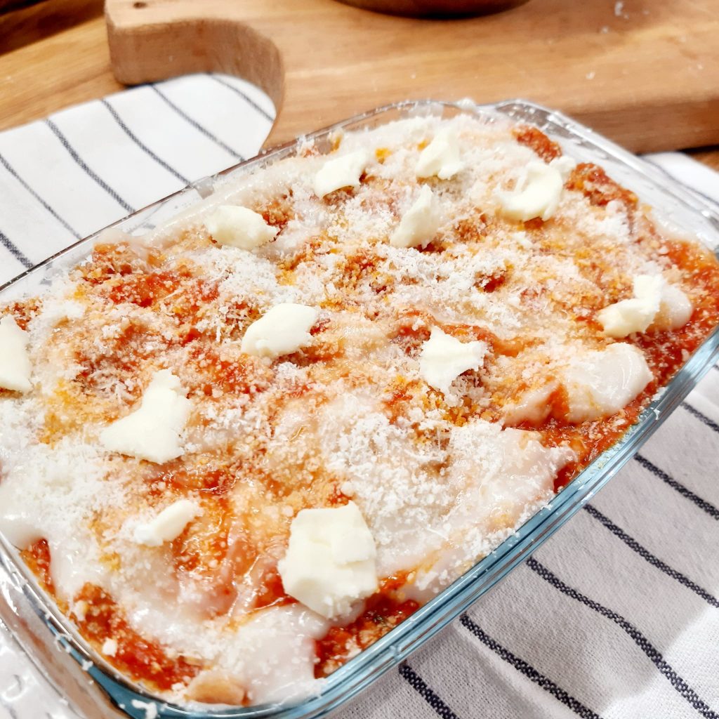 lasagna con pane carasau al ragù di salsiccia