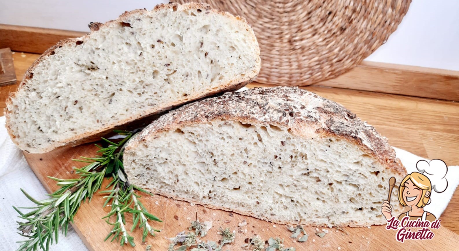 pane facile ai semi e erbe aromatiche