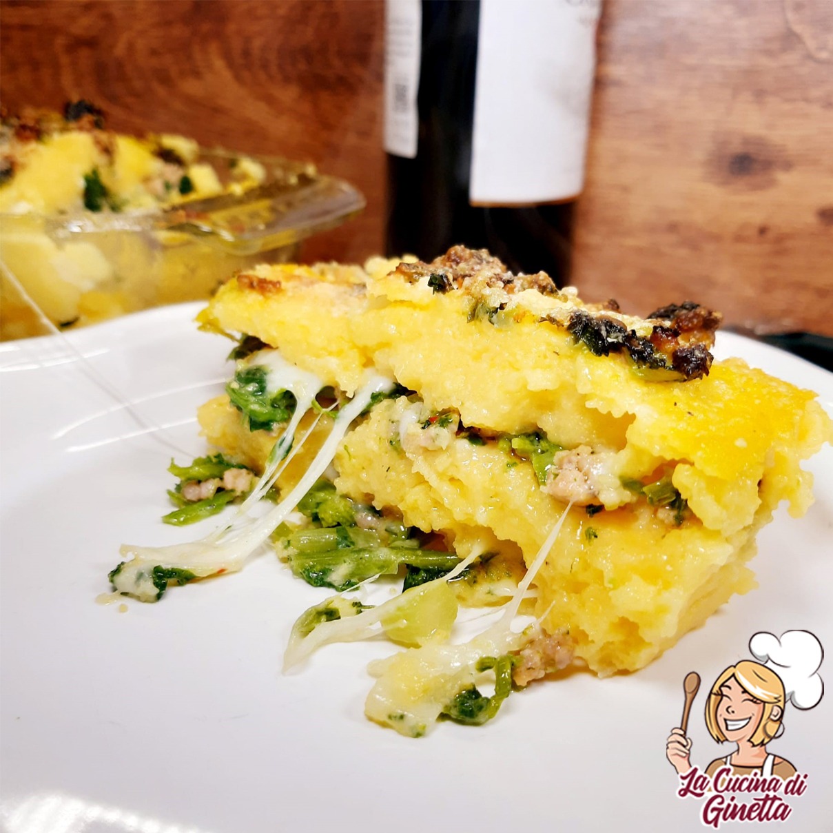  lasagna di polenta con broccoletti e salsiccia