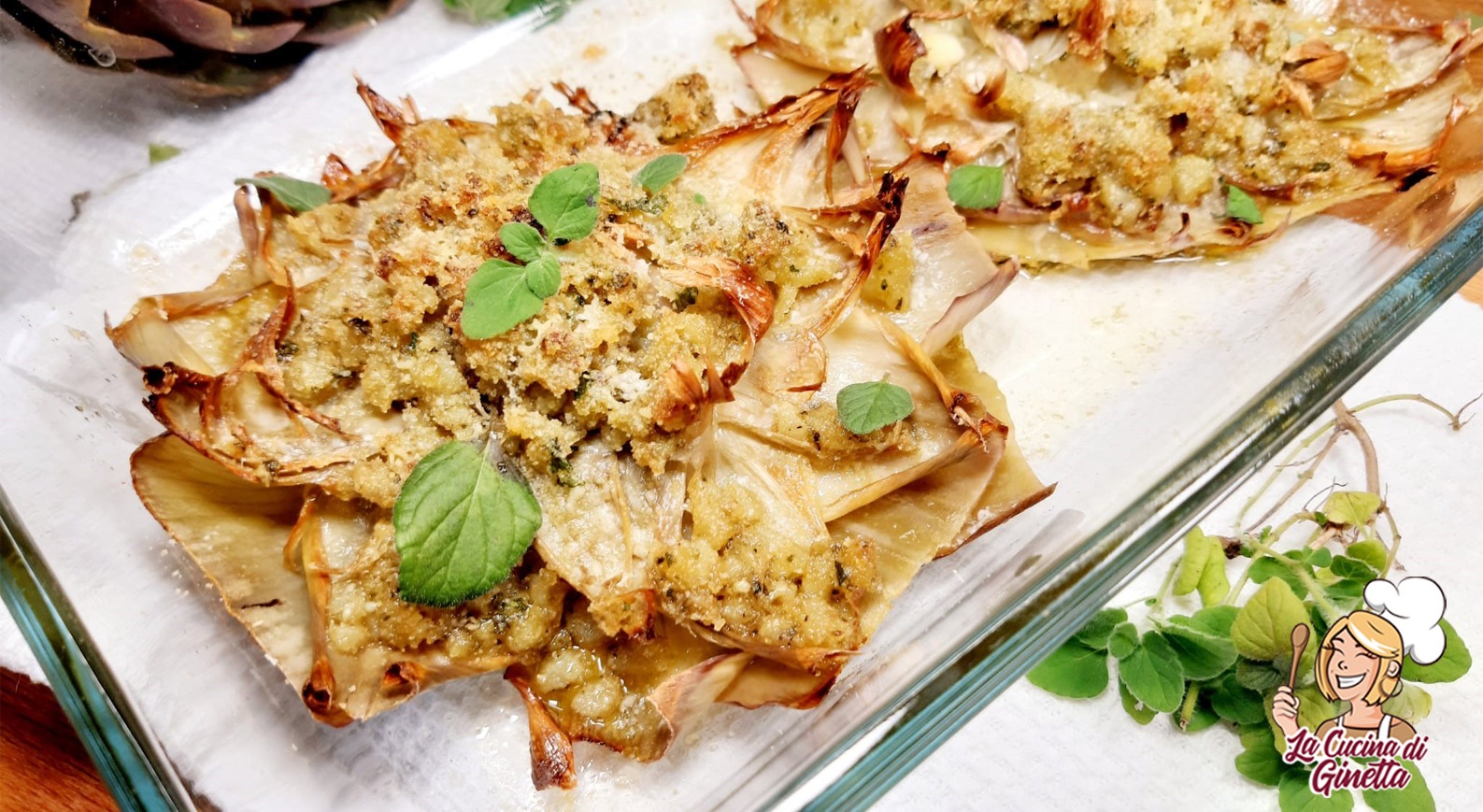 fiori di carciofi gratinati