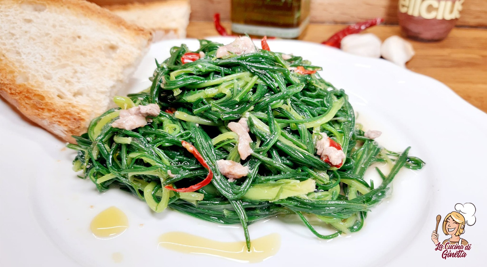 agretti in salsa di alici