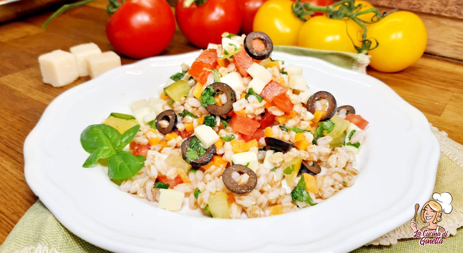 insalata di farro ai sapori dell'orto