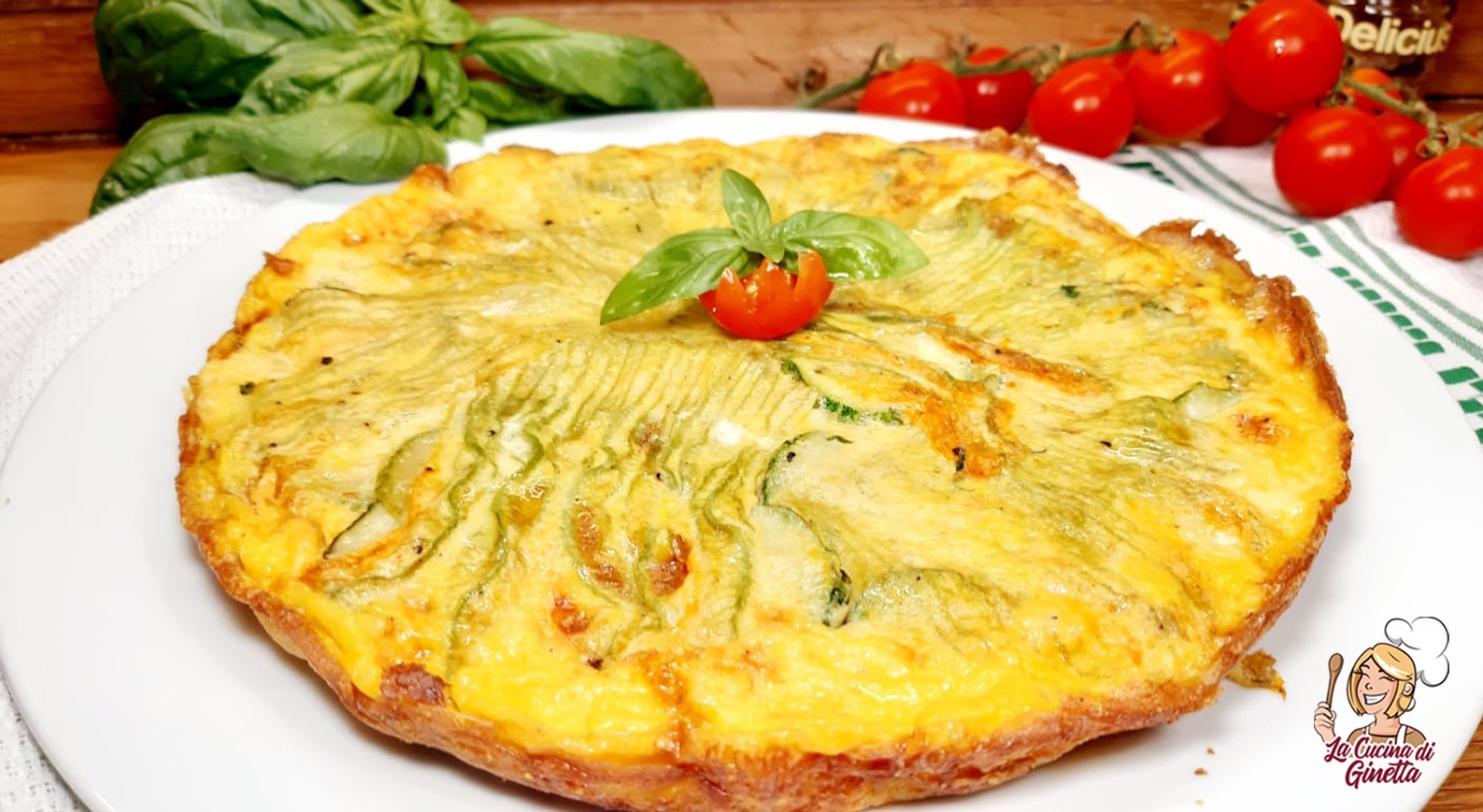 frittata di fiori di zucca farcita