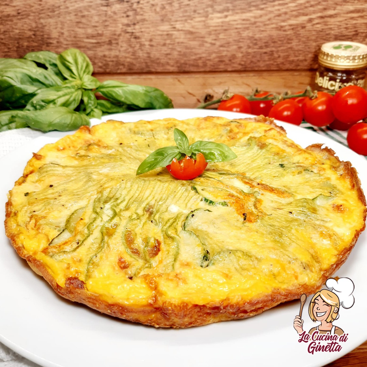 frittata di fiori di zucca farcita