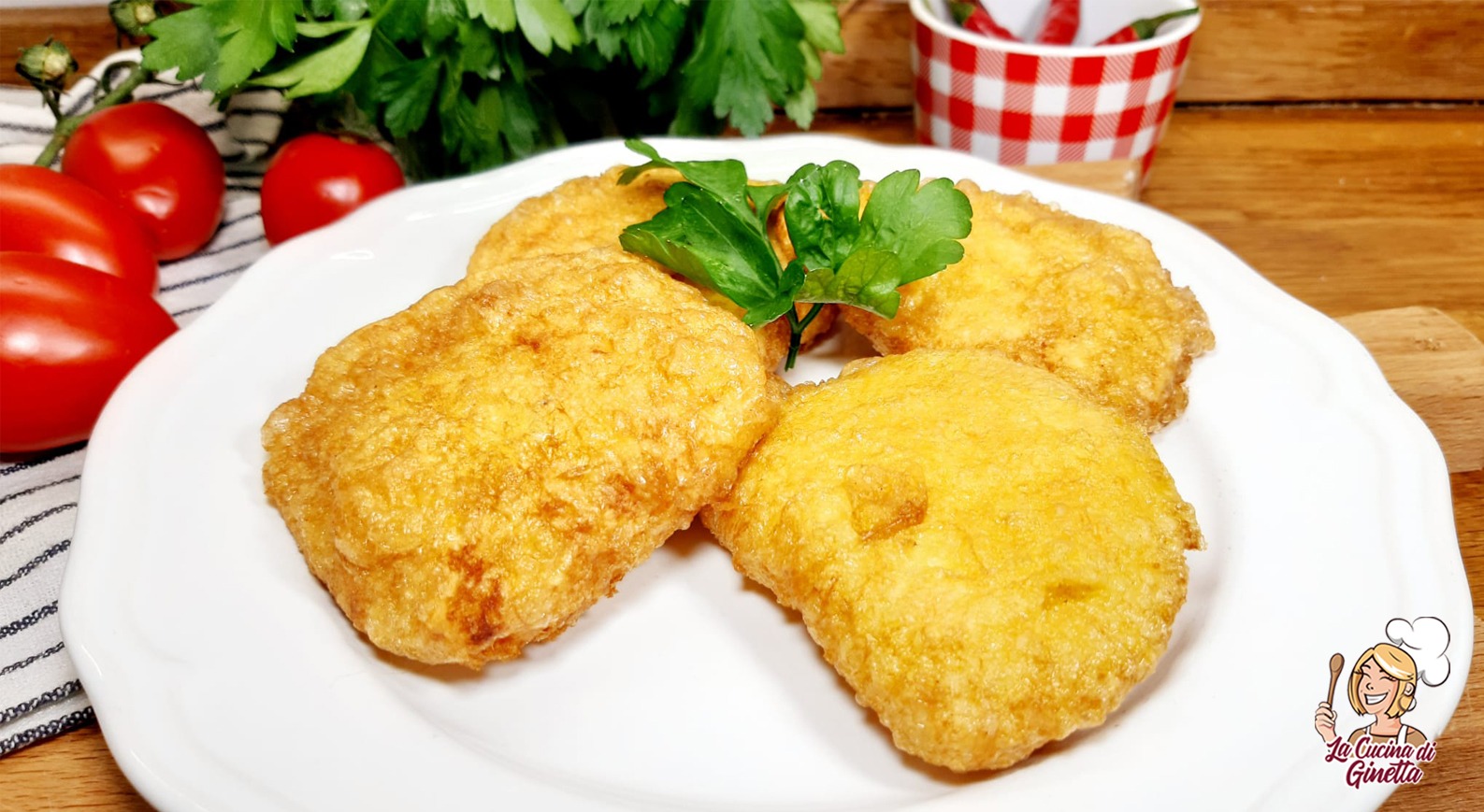 panzerotti di pane fritti dorati