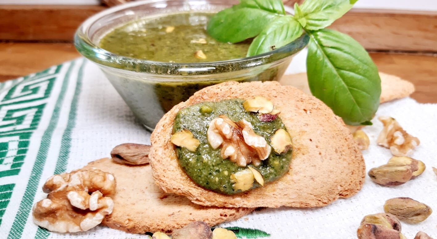 PESTO BASILICO NOCI E PISTACCHI