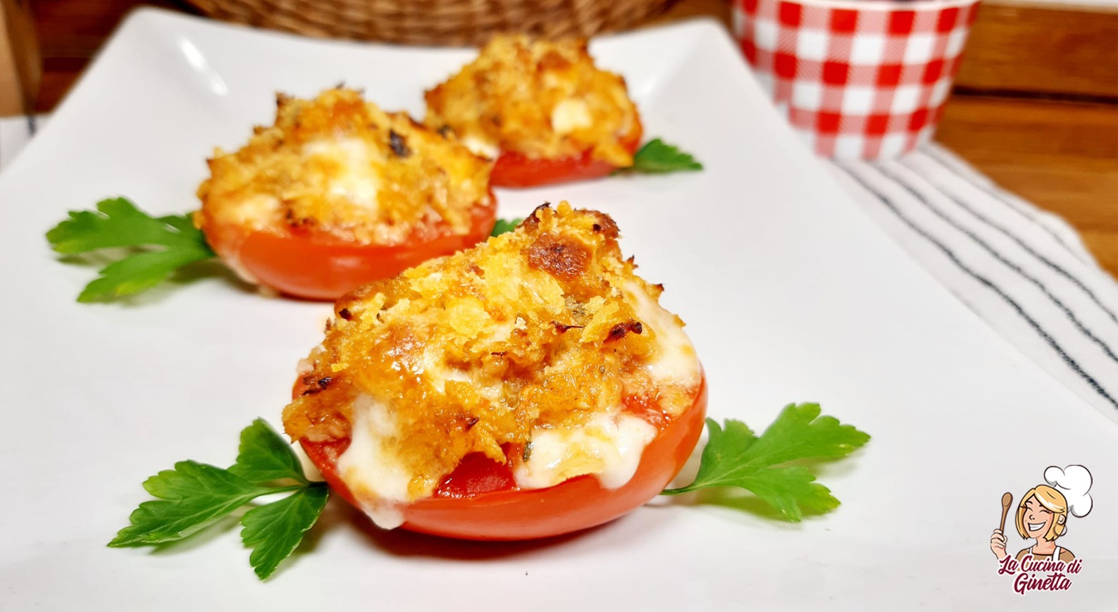 pomodori al forno ripieni di tonno