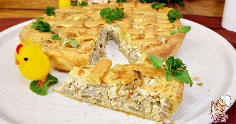 CROSTATA SALATA CON CARCIOFI E SPECK