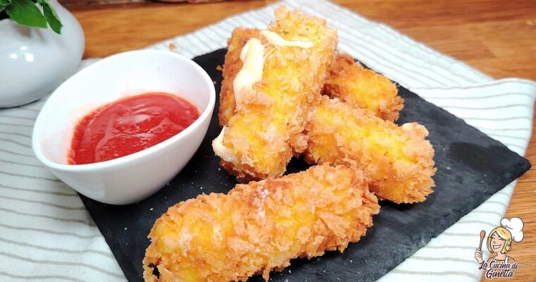 BASTONCINI DI MOZZARELLA CROCCANTI E FILANTI
