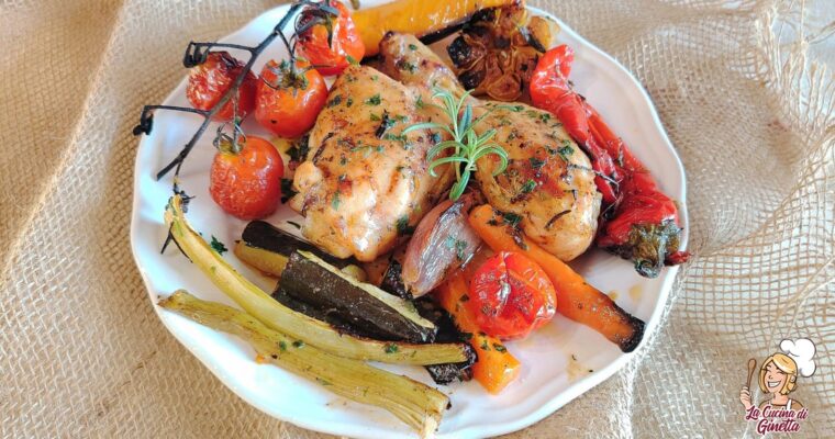 POLLO AL FORNO CON VERDURE